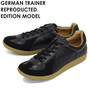 GERMAN TRAINER (ジャーマントレーナー) 42500 レザースニーカー BLACK GT002 37-約23.5-24.0cm