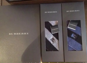  новый товар не использовался Burberry Burberry * полотенце носовой платок *2 шт. комплект * шланг Mark Logo * оригинал коробка * стоимость доставки 230 иен 