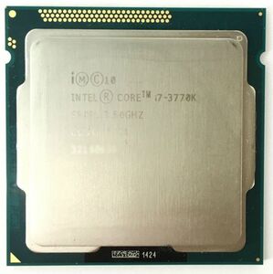 Intel CPU Core i7 3770K ×1枚 3.50GHz SR0PL 4コア ソケット FCLGA1155 デスクトップ用 BIOS起動確認済 即決【中古品】【送料無料】