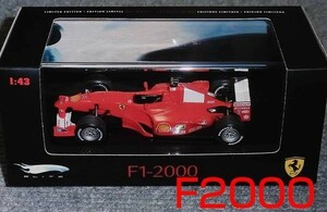 マテル エリート 1/43 フェラーリ F1-2000 シューマッハ F2000 FERRARI