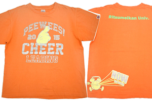 Y-4766★送料無料★外部非売品 激レア貴重★PEEWEES CHEER LEADING Ritsumeikan Univ 立命館大学 2015 チアリーディング★半袖 T-シャツ Ｍ