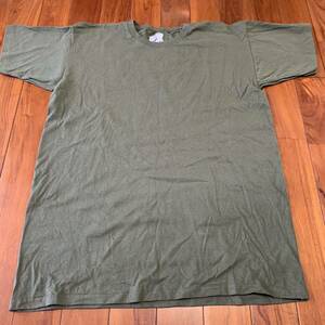 沖縄 米軍放出品 USMC MARINE DUKE ミリタリー Tシャツ トレーニング ランニング 筋トレ スポーツ LARGE OD (管理番号RS33)