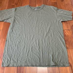 沖縄 米軍放出品 USMC MARINE SOFFE Tシャツ トレーニング ランニング 筋トレ スポーツLARGE OD (管理番号PQ51)