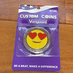 沖縄 米軍放出品 VANGUARD COSTOM COINS MILITARY BRAT コイン 顔文字 可愛い 人気商品 (管理番号G44)