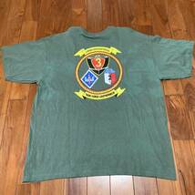 沖縄 米軍放出品 MARINE USMC ミリタリー 半袖 Tシャツ オシャレ ファッション 古着 ビンテージ OD XLARGE (管理番号UV24)_画像2