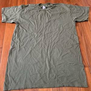 沖縄 米軍放出品 SOFFE USMC MARINE ミリタリー Tシャツ トレーニング ランニング 筋トレ スポーツ LARGE OD (管理番号VW65)