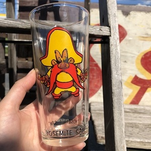 70s PEPSI Yosemite Sam ビンテージ ペプシ ノベルティー グラス ワーナー ルーニーテューンズ ヨセミテサム