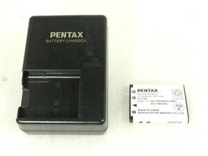 ペンタックス充電器 PENTAX BATTERY CHARGER D-BC108Jと充電池 D-LI108 通電のみ確認 動くジャンク B062