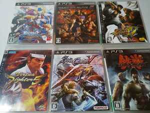 PS3 格闘 ゲームソフト 6本セット ソウルキャリバー5 デッドオアアライブ バーチャファイター 鉄拳 ストリートファイター ブレイブルー