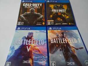 PS4 バトルフィールド1 5 コールオブデューティ 4本セット ブラックオプス3 4