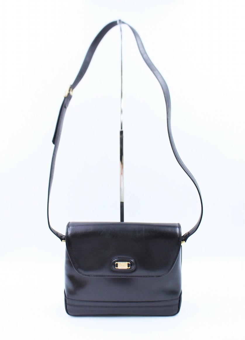美品】OLD SELINE 2way 黒 保存袋付き A4収納可 肩掛け可-