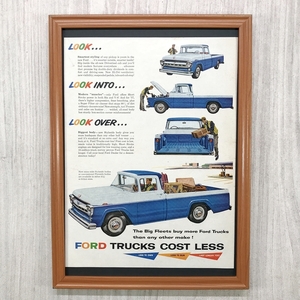 ■即決◆1957年(昭和32年) FORD TRUCKS フォード ピックアップ トラック【B4-1781】アメリカビンテージ雑誌広告【B4額装品】当時物★同梱可