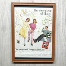 ■即決◆1962年(昭和37年) SEVEN-UP 7UP セブンアップ quick fresh lift【B4-7038】アメリカビンテージ雑誌広告【B4額装品】当時物★同梱可_画像1