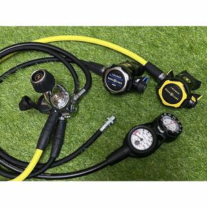  beautiful goods aqualung Legend 3nd MBS diving regulator set aqualung twin gauge 