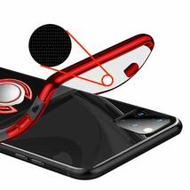 【セット】ケース＋フィルム)iPhone 13mini 用 赤枠色 透明 リング付きケース (透明ガラスフィルム) アイホン アイフォン_画像6