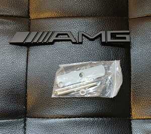 メルセデスベンツ　AMG フロントグリルエンブレム　ブラック　黒　新品未使用