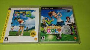 ps3ソフト みんなのゴルフ6 みんなのゴルフ5 2本セット 中古