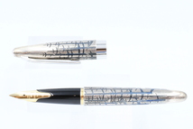 PILOT パイロット シルバーン 18K-750 T570 スターリングシルバー SV925 冬木立 万年筆_画像2