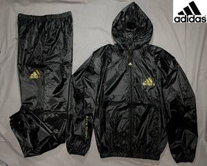 新品 アディダス サウナスーツ XL(US) 4XO(日本) ビッグサイズ 黒 金 ブラック ダイエット フード パーカー ADIDAS MARTIAL ARTS 正規品