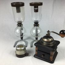 HARIO ハリオ コーヒーサイフォン＆コーヒーミル他まとめて 珈琲サイフォン/COFFEE SYPHON/アルコールランプ/アンティーク/レトロ/手動式 _画像1