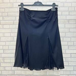  beautiful goods Fragile FRAGILE skirt black black lady's flair 38 cotton 56% three . association FG23