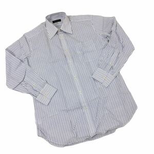 NC051 未使用 gotairiku 五大陸 オンワード樫山 長袖 シャツ ワイシャツ カッターシャツ トップス 紳士 メンズ M ホワイト 白 ストライプ