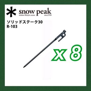 スノーピーク ペグ ソリッドステーク 30 R-103 snowpeak x8