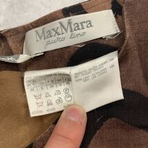 A @ イタリア製 '高級感溢れる' MaxMara マックスマーラ 総柄 LINEN ノースリーブ ひざ丈 ワンピース size40 レディース 婦人服 トップス _画像7