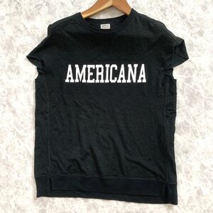 G @ 日本製 洗練されたデザイン Americana アメリカーナ 半袖 カットオフ Tシャツ / カットソー 紳士服 メンズ 着心地抜群 トップス 古着 