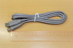 【未使用・長期保管品】 USB_A to B ケーブル 1.8m? グレー色#プリンターケーブル