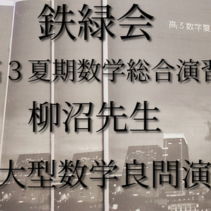 鉄緑会　高３夏期数学総合演習　冊子フルセット　柳沼先生　東大型数学演習　　河合塾　駿台　鉄緑会　東進 　SEG