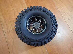 ラジコンタイヤ ビードロックホイール 108mm外径 1/10クローラー SCX10等 アクセサリー 1組のみ