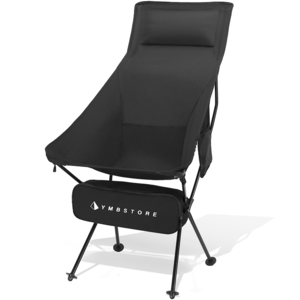 YMBSTORE アウトドアチェアハイバック コンパクト イス 軽量 折りたたみ ブラック