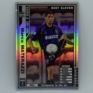 【送料無料】 WCCF 2001-2002 01-02 AE BEST ELEVEN マルコ・マテラッツィ Marco MATERAZZI INTER インテル PANINI FOOTISTA 傷有