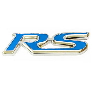 エンブレム RS ステッカー カスタム パーツ カー用品 3D プレミアム バックドア 外装パーツ ブルー