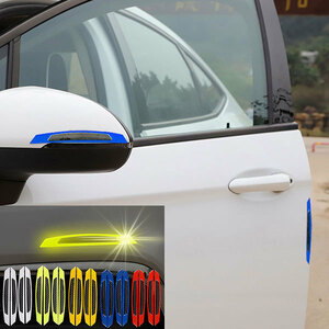  door guard all-purpose reflection 4 point set protector edge bumper guard car sticker blue 