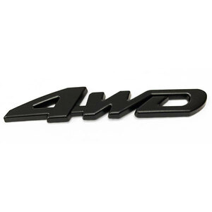 エンブレム 4WD ステッカー カスタム パーツ カー用品 3D プレミアム バックドア 外装パーツ Aタイプ ブラック