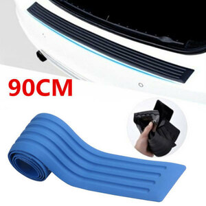  rear bumper step guard carrier scratch prevention protector aero 90x7.5cm blue 