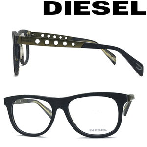 DIESEL メガネフレーム ブランド ディーゼル ウッド調ブラック×マーブルブラック 眼鏡 00DL-5115-005