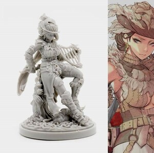 送料無料…30mm 1/35 KINGDOM DEATH キングダム・デス ECHOES OF DEATH 2 女性戦士 未塗装 レジン製 組み立て キット フィギュア H173