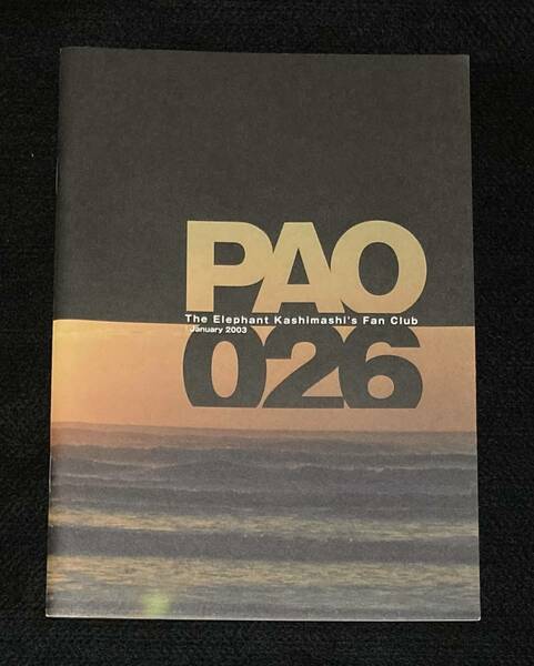 ※送料無料※ エレファントカシマシ PAO ファンクラブ 会報 vol.26 エレカシ 宮本浩次 レア 希少