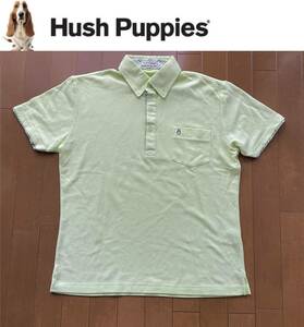 ★Hush Puppies ハッシュパピー★ライムグリーンカラーが素敵！メンズ半袖ボタンダウンシャツ/L