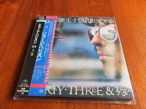 7 未開封品 完全生産限定盤 George Harrison 2017年 英国＆日本初回盤LP復刻 紙ジャケ SHM-CD 見本盤『THIRTY THREE & 1/3 33 1/3』