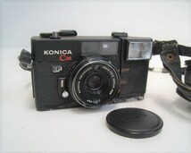 13N11.4-34　カメラまとめて3個　Konica C35 EF　 ELECTRON　J　ジャンク品　コニカ　_画像4