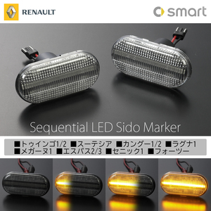 [ current . turn signal ] Renault Twingo 1/2 LED side marker [ clear lens ] 92y-14y sequential turn signal Twingo RENAULT