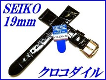 ☆新品正規品☆『SEIKO』セイコー バンド 19mm クロコダイル(フランス仕立て)DFA6 茶色【送料無料】_画像1