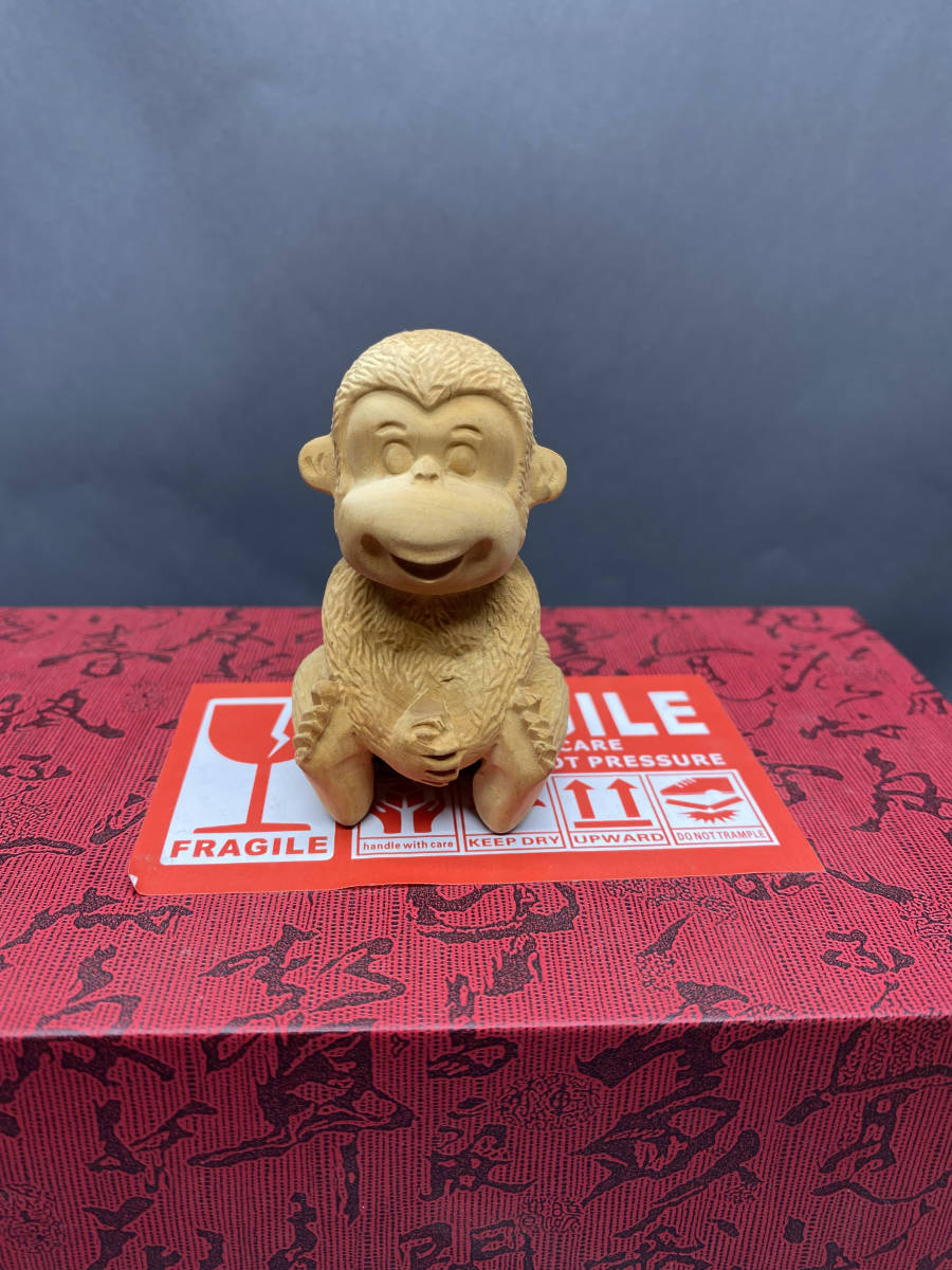 年最新ヤフオク!  木彫り 置物 猿彫刻、オブジェの中古品