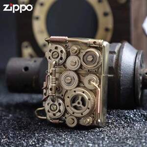 限定品 SteamPunk solid brass Armor 新品 ZIPPO ジッポー オイルライター 重量感 真鍮 歯車は回転できます 未使用