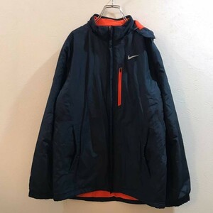 中綿 入り◆NIKE/ナイキ ウインドブレーカー ナイロンジャケット ジャンパー サッカー ネイビー 紺 メンズ S ON1188