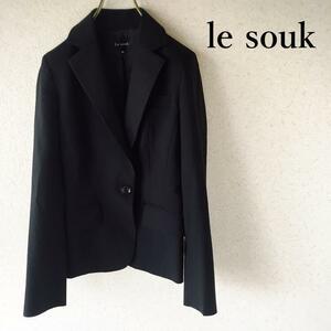 Le souk　リスーク ジャケット レディース S 052711 テーラードジャケット 黒　スーツ